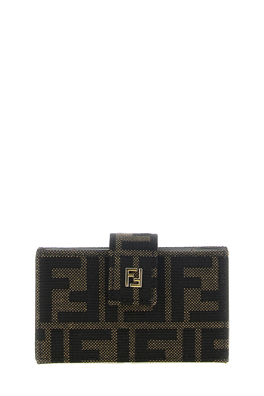 FF jacquard cardholder Brown