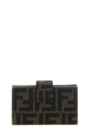 FF jacquard cardholder Brown