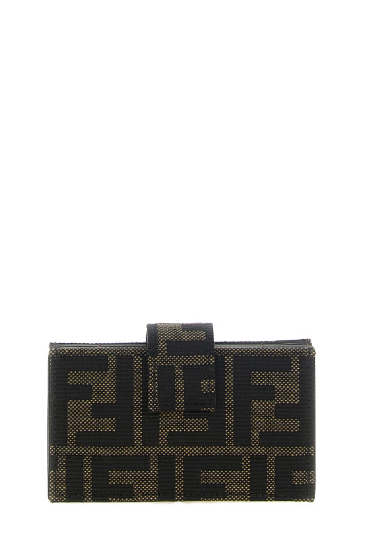 FF jacquard cardholder Brown