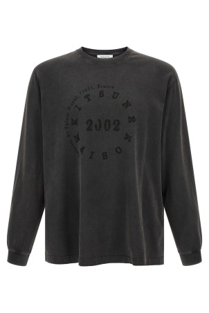 'Maison Kitsuné Circle Stamp' T-shirt Black