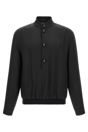 Mulberry silk sweatshirt Black