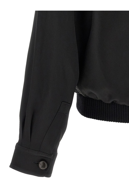 Свитшот из шелка тутового дерева, чёрный ZEGNA 402614A49SS5O4100