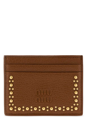 Brown leather card holder MIU MIU (5MC0762ZSQ)
