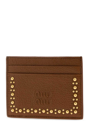 Brown leather card holder MIU MIU (5MC0762ZSQ)