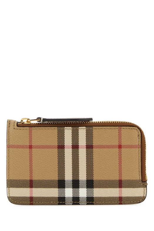 Картодержатель из холста с принтом, многоцветный, BURBERRY (8070419)