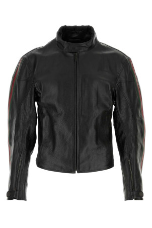 Black leather jacket GUCCI (874158XNBDW)