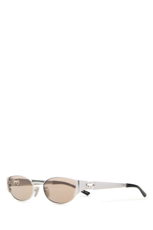 Серебристые металлические солнцезащитные очки GUCCI (A000PJI3330)
