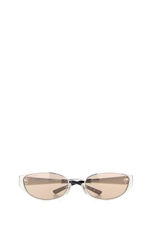 Серебристые металлические солнцезащитные очки GUCCI (A000PJI3330)