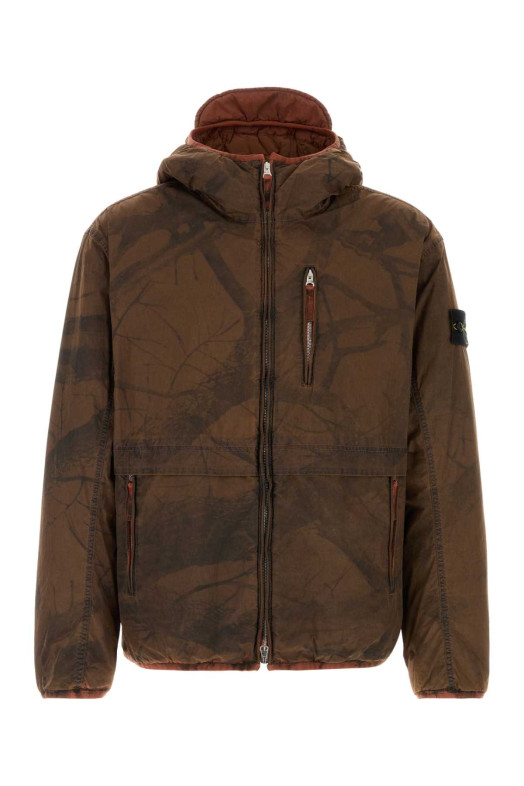 Куртка с набивкой из нейлона с принтом STONE ISLAND (L2S154100044S0E16)