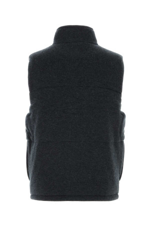 Navy blue cashmere sleeveless jacket Blue LE KASHA (MONTANAM)