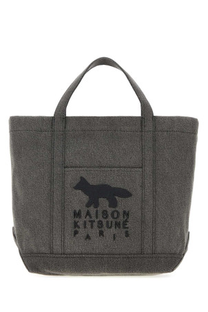 Grey canvas shopping bag MAISON KITSUNE (MRUBT13WD4032)