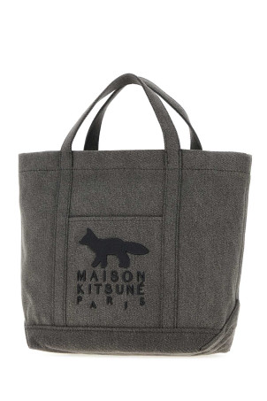 Grey canvas shopping bag MAISON KITSUNE (MRUBT13WD4032)