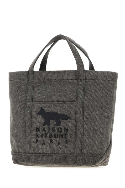 Grey canvas shopping bag MAISON KITSUNE (MRUBT13WD4032)