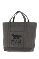 Grey canvas shopping bag MAISON KITSUNE (MRUBT13WD4032)