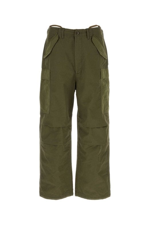 Army green cotton blend cargo pant NANAMICA (S25SC089E)