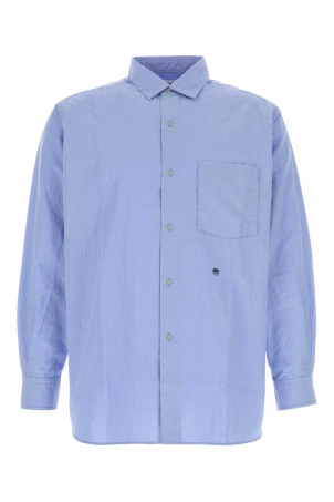 Powder light-blue cotton blend oversize shirt NANAMICA (S26SG082E)