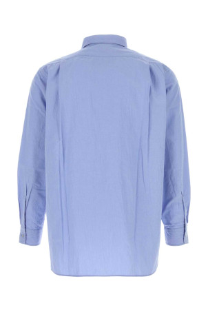 Powder light-blue cotton blend oversize shirt NANAMICA (S26SG082E)