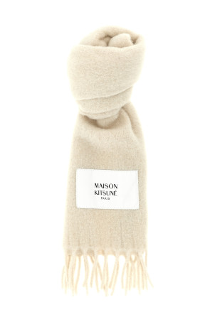 Шарф с логотипом в виде нашивки, белый MAISON KITSUNE LM06206WA00220548