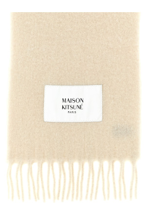 Шарф с логотипом в виде нашивки, белый MAISON KITSUNE LM06206WA00220548