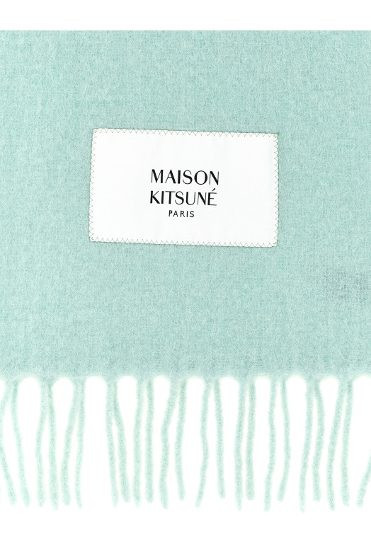 Шарф с логотипом, зелёный MAISON KITSUNE LM06206WA00220555