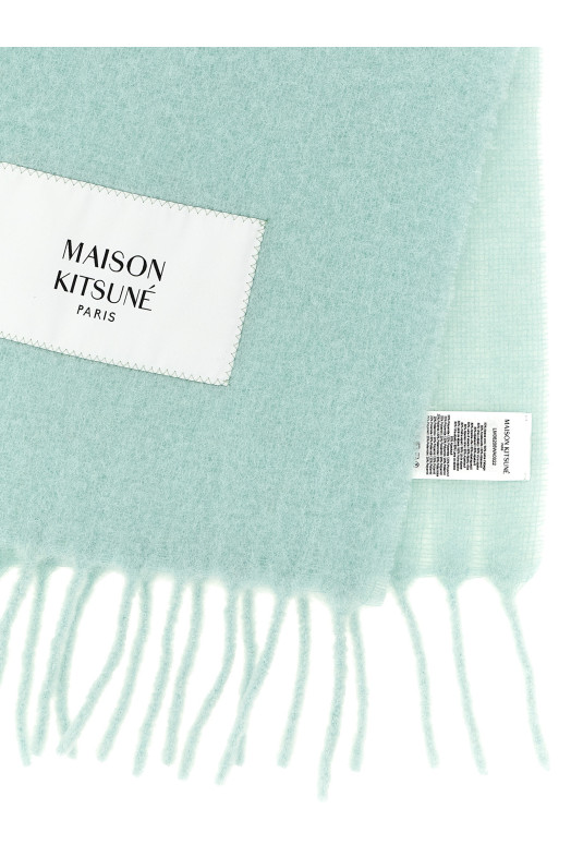 Шарф с логотипом, зелёный MAISON KITSUNE LM06206WA00220555