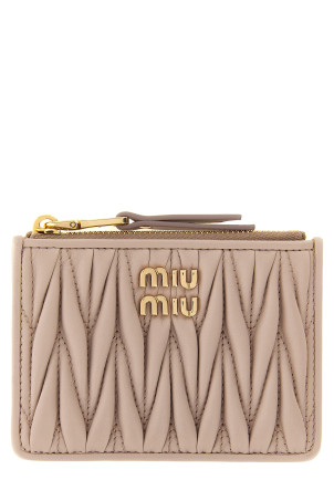 Matelassé nappa cardholder Pink