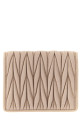 Small matelassé nappa wallet Pink