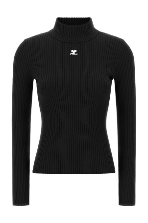 'Reedition' high neck sweater Black