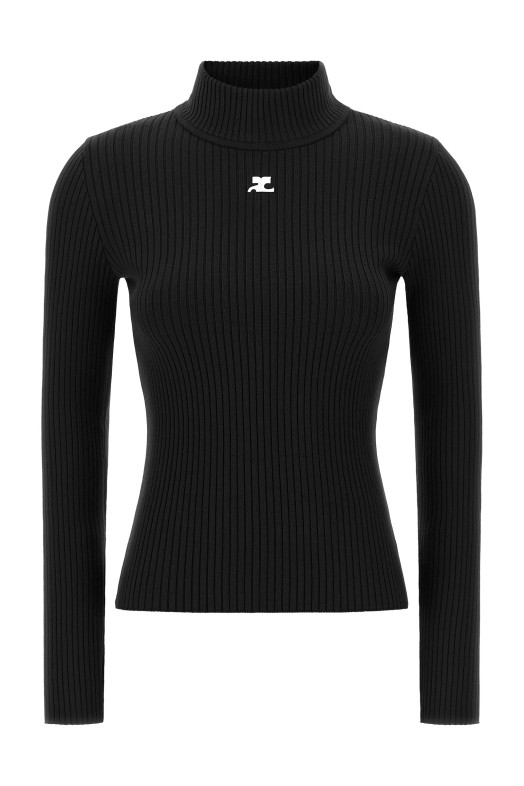 'Reedition' high neck sweater Black