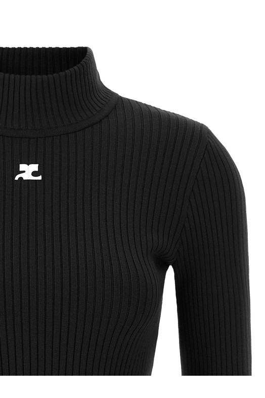 'Reedition' high neck sweater Black