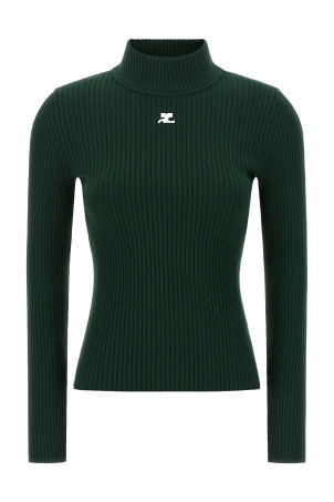 'Reedition Rib Knit' sweater Green
