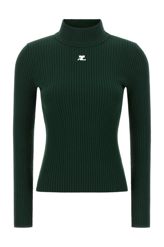 'Reedition Rib Knit' sweater Green
