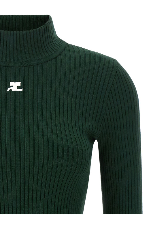 'Reedition Rib Knit' sweater Green