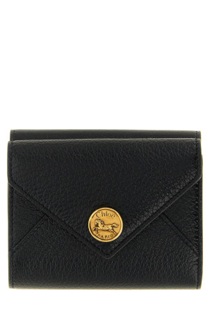 'Envelope' small tri-fold wallet  Black