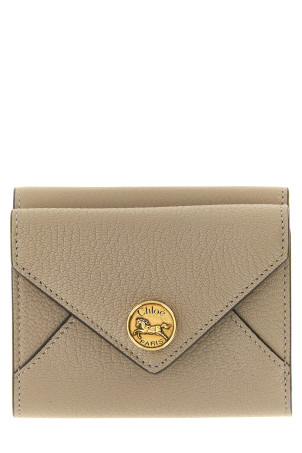 'Envelope' small tri-fold wallet  Beige