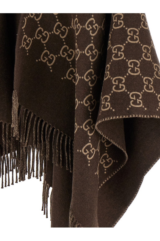 GG wool cape Brown