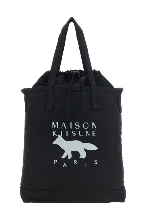 Сумка для покупок с завязками, чёрная MAISON KITSUNE MRUBT07OF0066P199