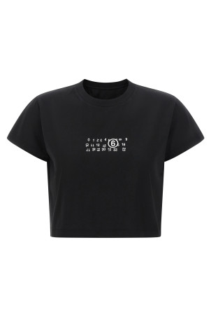 Upside-down print T-shirt Black