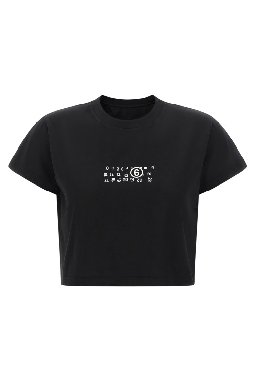 Футболка с перевёрнутым принтом, чёрная MM6 MAISON MARGIELA S52GC0369M20258900
