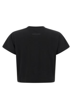 Upside-down print T-shirt Black