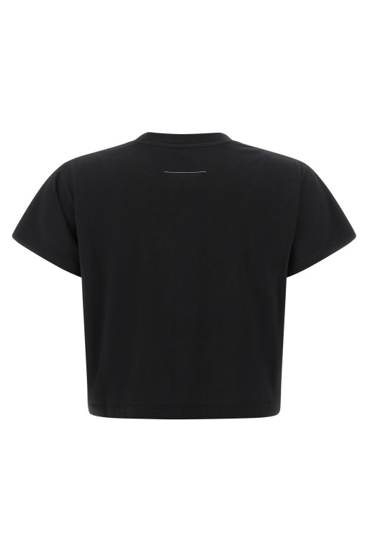 Футболка с перевёрнутым принтом, чёрная MM6 MAISON MARGIELA S52GC0369M20258900