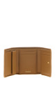 Small matelassé nappa wallet Brown