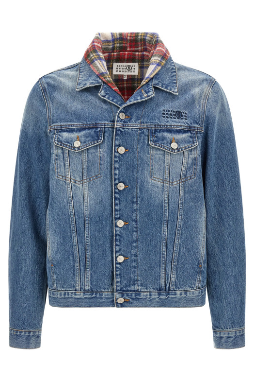 Джинсовая куртка синего цвета MM6 MAISON MARGIELA SH2AM0070M30058966
