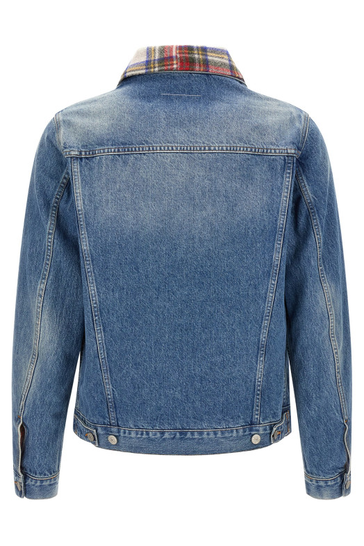 Джинсовая куртка синего цвета MM6 MAISON MARGIELA SH2AM0070M30058966
