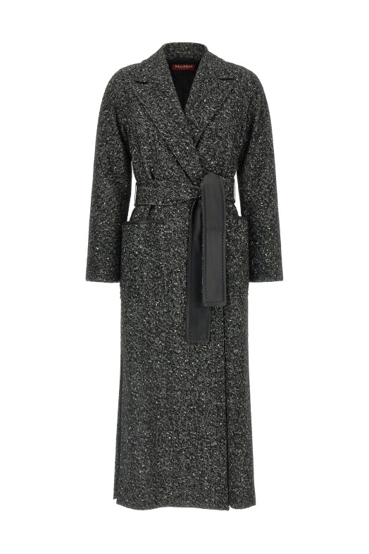 'Eroso' coat Black-grey