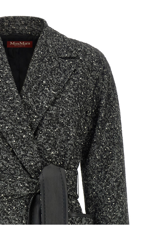 'Eroso' coat Black-grey
