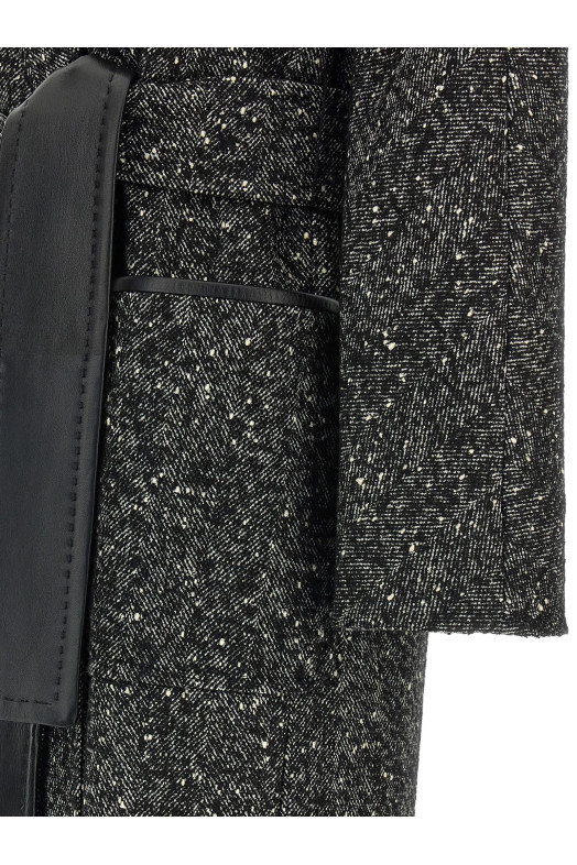 'Eroso' coat Black-grey
