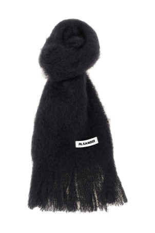 Small mohair scarf Black