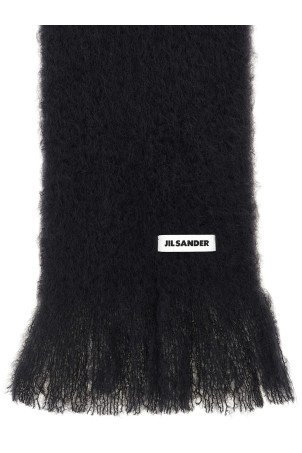 Small mohair scarf Black