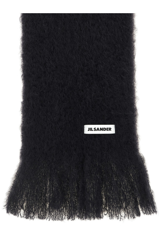 Small mohair scarf Black